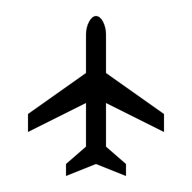 Airplane with solid fill